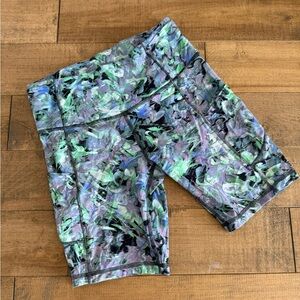 Lululemon Women's Running Shorts | 6 | Floral purple and green